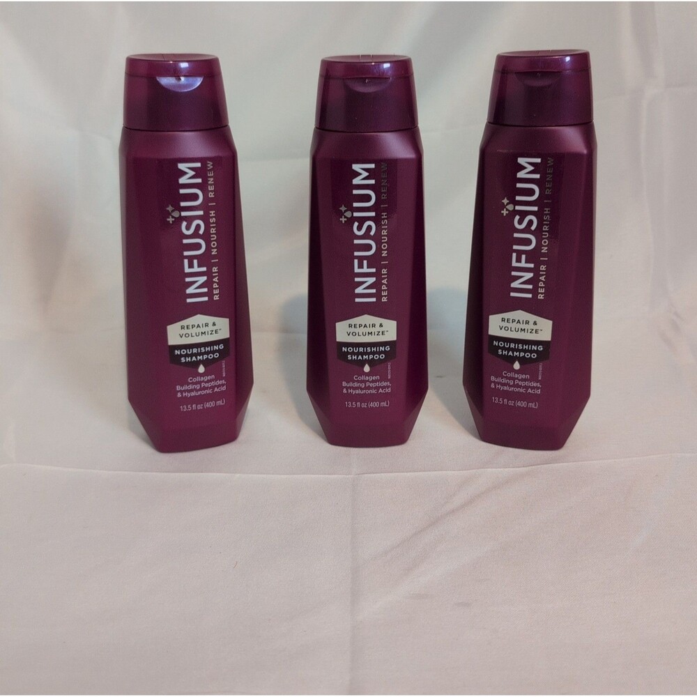 3 Pack Infusium Repair & Renew Shampoo Salon Professional 13.5 Ounce Each